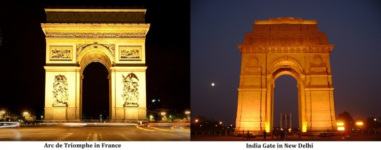 Triomphe in France-India-Gate
